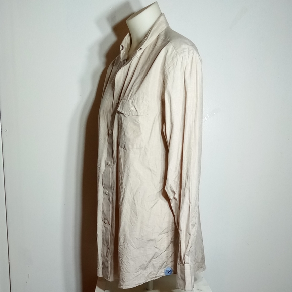 Daniel Cremieux Men's Tan Long Sleeve Button Down Shirt Sz lg - Picture 6 of 8